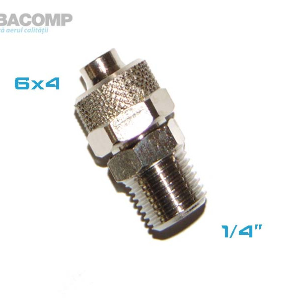1/4 MALE THREAD STRAIGHT CONNECTOR FOR 4X6 HOSE A160/5 VEPA