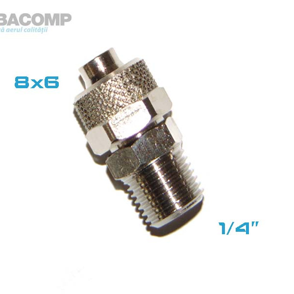 RACORD DREPT CU FILET EXTERIOR 1/4 PENTRU FURTUN 8X6 A160/6 VEPA