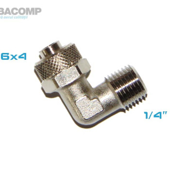 1/4 MALE THREAD L TYPE CONNECTOR FOR 4X6 HOSE