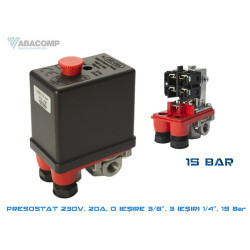 3 WAY OTPUT 230V 20A 15 BAR AIR COPRESSOR PRESSURE SWITCH 3 WAY OTPUT 230V 20A 15 BAR AIR COPRESSOR PRESSURE SWITCH