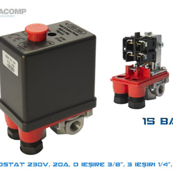 3 WAY OTPUT 230V 20A 15 BAR AIR COPRESSOR PRESSURE SWITCH