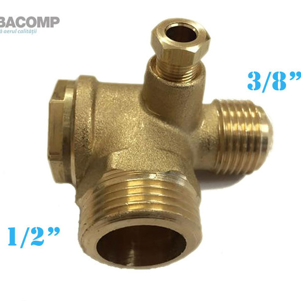 SUPAPA DE SENS COMPRESOR FILET 1/2 EXT 3/8 EXT ABC 9048051 ABAC Supapa De Sens Compresor Filet 1/2 Ext 3/8 Ext Abc 9048051 Abac