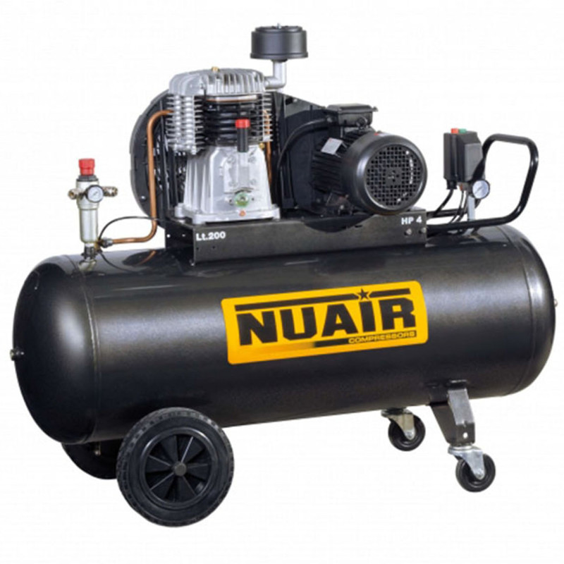 Compresor Aer 200L Profesional 380V Nuair Nb4 Nb4 4Ct/200 Nuair
