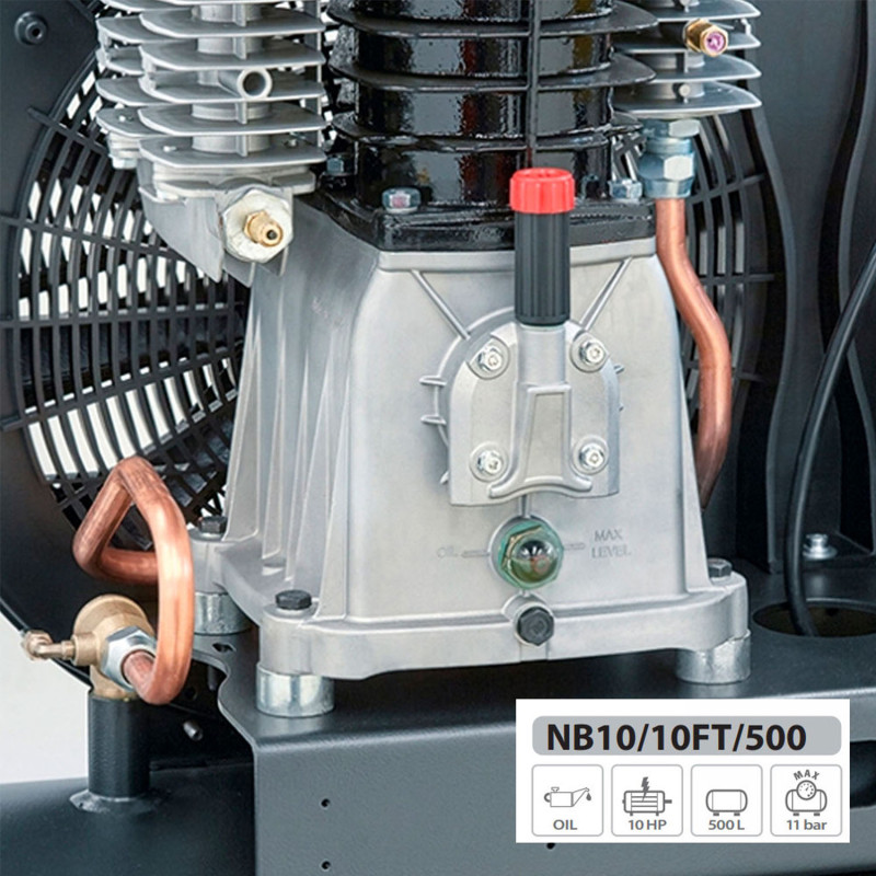 Compresor Aer Profesional NUAir 500L, Motor 7,5 kW – Performanță Profesională NUB NB10/10FT/500 Nuair