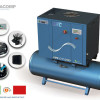 Compresor cu surub cu uscător KTC 11KW rezervor 500L |Uz industrial