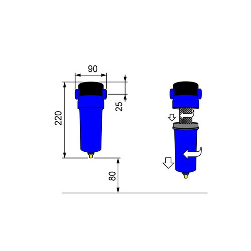 COMPRESSED AIR FILTER 0.01M HF0010 OMI COMPRESSED AIR FILTER 0.01M HF0010 OMI