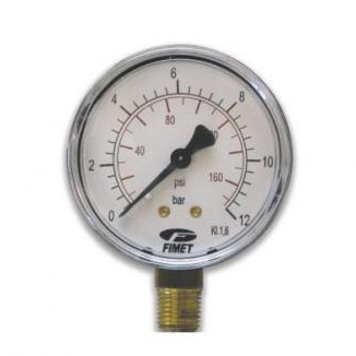 1/4 D63 PRESSURE GAUGE 0-6 BAR