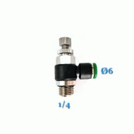 DROSEL PNEUMATIC UNIDIRECTIONAL FILET 1/4 PENTRU FURTUN DE 6mm