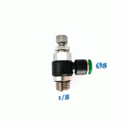 DROSEL PNEUMATIC UNIDIRECTIONAL FILET 1/8 PENTRU FURTUN DE 8mm