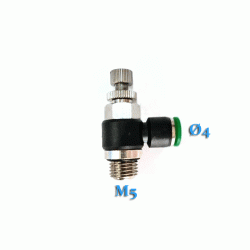 DROSEL PNEUMATIC UNIDIRECTIONAL FILET M5 PENTRU FURTUN DE 4mm