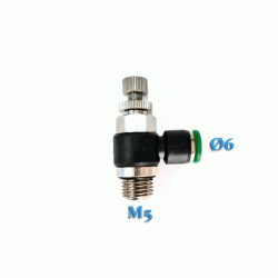DROSEL PNEUMATIC UNIDIRECTIONAL FILET M5 PENTRU FURTUN DE 6mm
