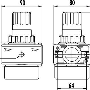 REGULATOR DE PRESIUNE AER CU MANOMETRU 1"
