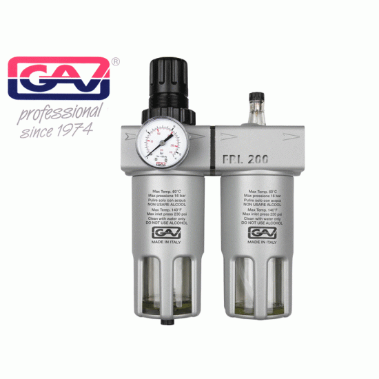 1/2 AIR PREPARATION UNIT FILTER REGULATOR LUBRICATOR FRL-200 GAV