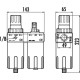 1/2 AIR PREPARATION UNIT FILTER REGULATOR LUBRICATOR FRL-200 GAV