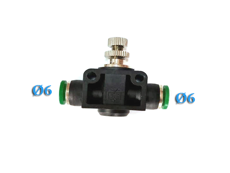 BIDIRECTIONAL FLOW REGULATOR FOR 6mm HOSE
