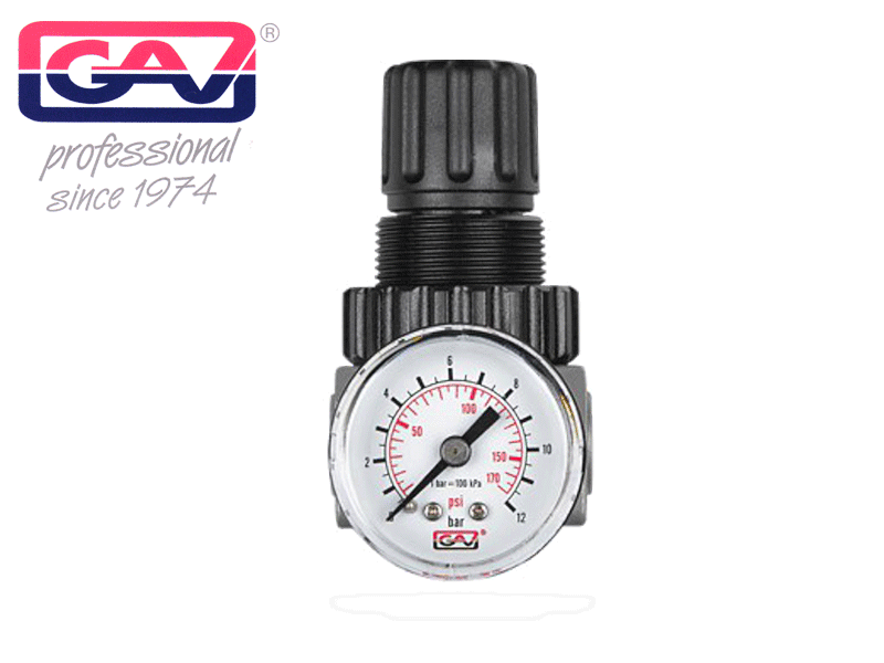 Pressure reductor with gauge 1/4